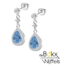 oorhangers van Lotus in zilver met blauw - 600787 oorhangers van Lotus in zilver met blauw - 600787