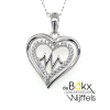 ketting met hanger Lotus zilver hartje met hardslag in het midden - 600797 ketting met hanger Lotus zilver hartje met hardslag in het midden - 600797