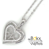ketting met hanger Lotus zilver hartje met hardslag in het midden - 600797 ketting met hanger Lotus zilver hartje met hardslag in het midden - 600797