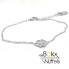 Armband Lotus in zilver met klavertje 4 - 600802 Armband Lotus in zilver met klavertje 4 - 600802