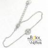 Armband Lotus in zilver met klavertje 4 - 600802 Armband Lotus in zilver met klavertje 4 - 600802