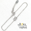 Armband van Lotus in zilver met een vlinder ertussen 16,5 tot 20 cm - 600803 Armband van Lotus in zilver met een vlinder ertussen 16,5 tot 20 cm - 600803