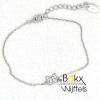 Armband van Lotus in zilver met een vlinder ertussen 16,5 tot 20 cm - 600803 Armband van Lotus in zilver met een vlinder ertussen 16,5 tot 20 cm - 600803