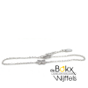 Armband van Lotus in zilver met een vlinder ertussen 16,5 tot 20 cm - 600803 Armband van Lotus in zilver met een vlinder ertussen 16,5 tot 20 cm - 600803