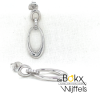 oorknop hangers van Lotus zilver met cirkels 30mm - 600808 oorknop hangers van Lotus zilver met cirkels 30mm - 600808