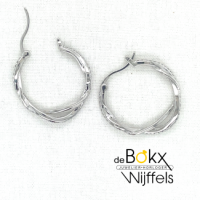 oorsieraad Lotus zilver gevlochten 24mm - 600811 oorsieraad Lotus zilver gevlochten 24mm - 600811