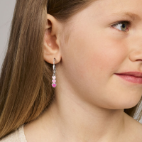 oorhangers met gekleurde hartjes emaille - 600822 oorhangers met gekleurde hartjes emaille - 600822