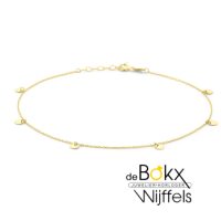 Gouden enkelbandje met rondjes 24 + 2 cm - 600827 Gouden enkelbandje met rondjes 24 + 2 cm - 600827