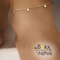 Gouden enkelbandje met rondjes 24 + 2 cm - 600827 Gouden enkelbandje met rondjes 24 + 2 cm - 600827