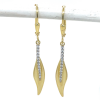 gouden oorhanger met zirkonia steentjes en fanse haken 38mm - 600833