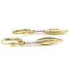 gouden oorhanger met zirkonia steentjes en fanse haken 38mm - 600833