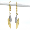 gouden oorhangers met zirkonia steentjes - 600834