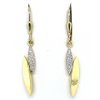 gouden oorhangers met zirkonia steentjes - 600834