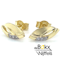 gouden oorknoppen met zirkonia steentjes - 600835 gouden oorknoppen met zirkonia steentjes - 600835