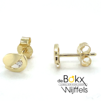 gouden oorknoppen met zirkonia steentjes - 600836 gouden oorknoppen met zirkonia steentjes - 600836