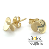 Geel gouden 3D oorknoppen - 600839 Geel gouden 3D oorknoppen - 600839