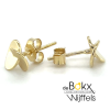Geel gouden 3D oorknoppen - 600839 Geel gouden 3D oorknoppen - 600839