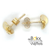 Geel gouden 3D oorknoppen - 600839 Geel gouden 3D oorknoppen - 600839