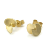 Geel gouden 3D oorknoppen - 600839