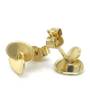 Geel gouden 3D oorknoppen - 600839