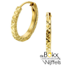 gouden oorringen 1,2 mm gediamanteerd 12mm - 600840 gouden oorringen 1,2 mm gediamanteerd 12mm - 600840