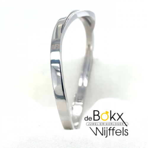 bangelarmband in zilver met zirkonia steentjes - 600847 bangelarmband in zilver met zirkonia steentjes - 600847