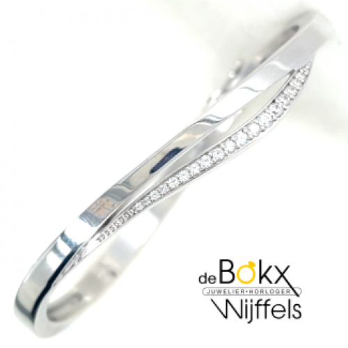 bangelarmband in zilver met zirkonia steentjes - 600847 bangelarmband in zilver met zirkonia steentjes - 600847
