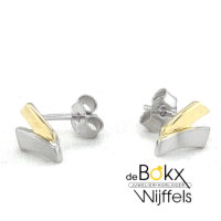 oorknopjes zilver met goud laagje - 600849 oorknopjes zilver met goud laagje - 600849