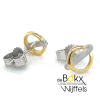 oorknopjes zilver en goudkleurig fantasie - 600850 oorknopjes zilver en goudkleurig fantasie - 600850