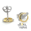 oorknopjes zilver en goudkleurig fantasie - 600850 oorknopjes zilver en goudkleurig fantasie - 600850