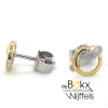 oorknopjes zilver en goudkleurig fantasie - 600850 oorknopjes zilver en goudkleurig fantasie - 600850