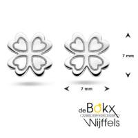 oorknoppen klavertjes zilver - 600854 oorknoppen klavertjes zilver - 600854