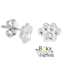 oorknoppen hondenpoot zilver - 600855 oorknoppen hondenpoot zilver - 600855