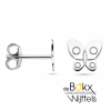 vlinder oorknopjes zilver - 600857 vlinder oorknopjes zilver - 600857
