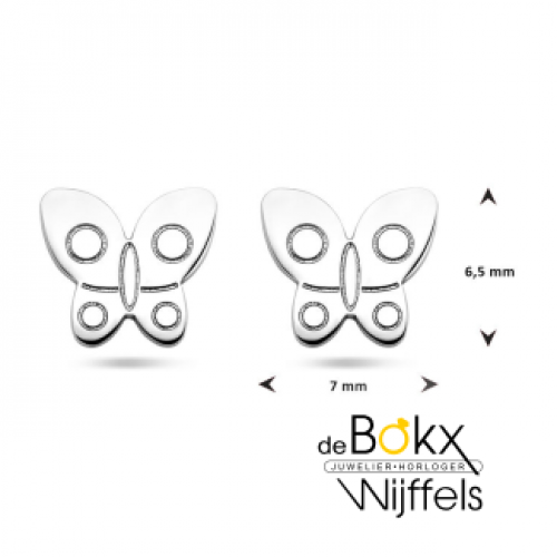 vlinder oorknopjes zilver - 600857 vlinder oorknopjes zilver - 600857
