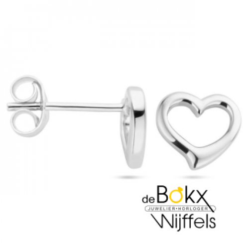 hartjes opengewerkte oorknopjes zilver - 600858 hartjes opengewerkte oorknopjes zilver - 600858
