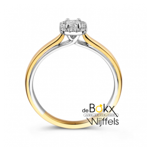 Diamanten ring emerald 0.33 crt briljant maat 54 - 600869 Diamanten ring emerald 0.33 crt briljant maat 54 - 600869