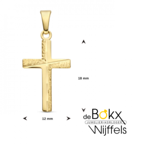 kruisje goud robuust bewerkt - 600885 kruisje goud robuust bewerkt - 600885