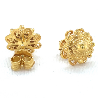 zeeuwse knoop oorknoppen 10mm goud kleurig - 600902 zeeuwse knoop oorknoppen 10mm goud kleurig - 600902
