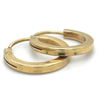 kleine oorringen geel goud recht model - 600903 kleine oorringen geel goud recht model - 600903