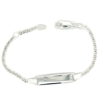 graveerarmband met valkenoog schakels in zilver 14- 16 cm - 600905