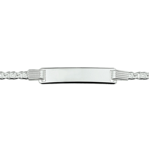 graveerarmband met valkenoog schakels in zilver 14- 16 cm - 600905