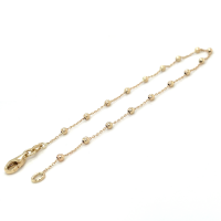 bolletjes armband in goud met 17 kleine balletjes 19cm - 600911 bolletjes armband in goud met 17 kleine balletjes 19cm - 600911