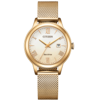 citizen dames horloge goudkleurig eco-drive 10 bar met saffier glas EW2623-70P - 600918 citizen dames horloge goudkleurig eco-drive 10 bar met saffier glas EW2623-70P - 600918