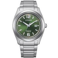 citizen horloge titanium AW1641-81x groen - 600919 citizen horloge titanium AW1641-81x groen - 600919