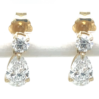oorknoppen met lab grown diamant 1.25ct Gh si1 - 600955 oorknoppen met lab grown diamant 1.25ct Gh si1 - 600955