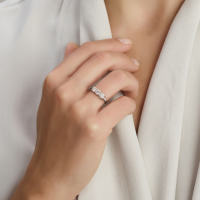 Ring trilogie lab grown diamant 0.90ct g vs witgoud met maat 54 - 600957 Ring trilogie lab grown diamant 0.90ct g vs witgoud met maat 54 - 600957