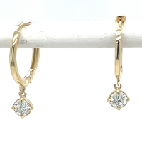 geel gouden oorringen 12mm met lab grown diamant 0.25ct GH SI - 600958 geel gouden oorringen 12mm met lab grown diamant 0.25ct GH SI - 600958