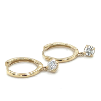 geel gouden oorringen 12mm met lab grown diamant 0.25ct GH SI - 600958 geel gouden oorringen 12mm met lab grown diamant 0.25ct GH SI - 600958