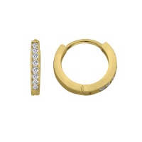 gouden oorringen 12mm met zirkonia 12mm - 600959